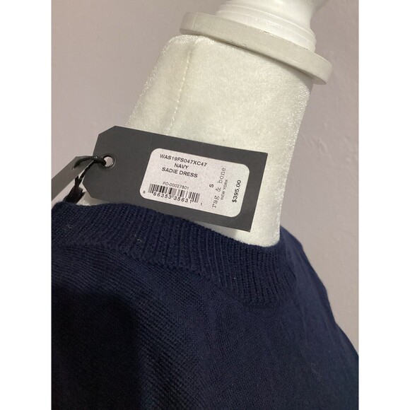 Rag & Bone Sadie Merino Wool & Silk Long Sleeve Shift Mini Dress Navy Blue S - Picture 9 of 14
